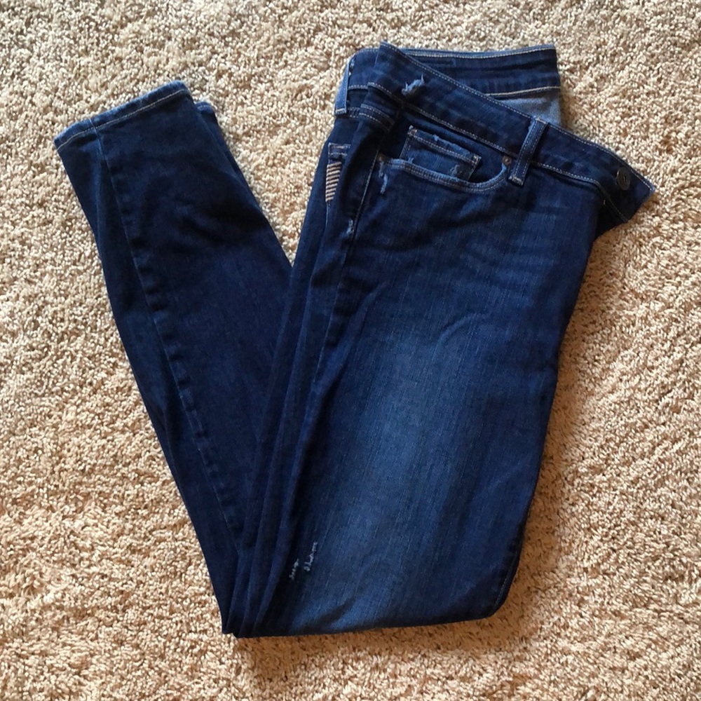 Dark denim skinny jeans
